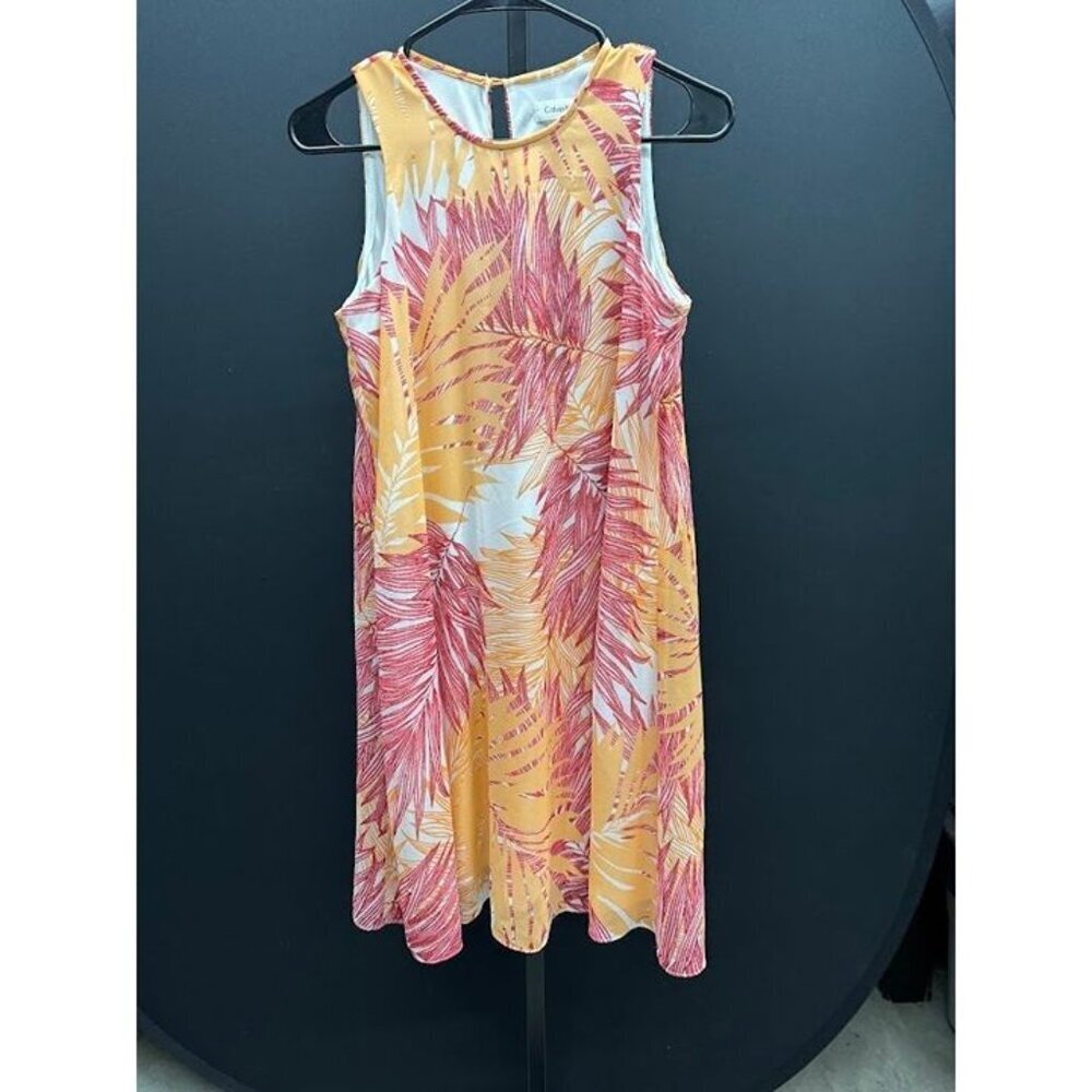 Calvin Klein Palm Print Shift Dress